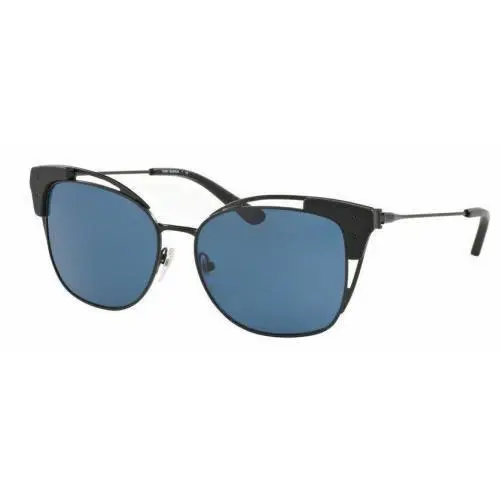 Tory Burch Cat Eye TY 6049 307680 Matte Black Blue Sunglasses
