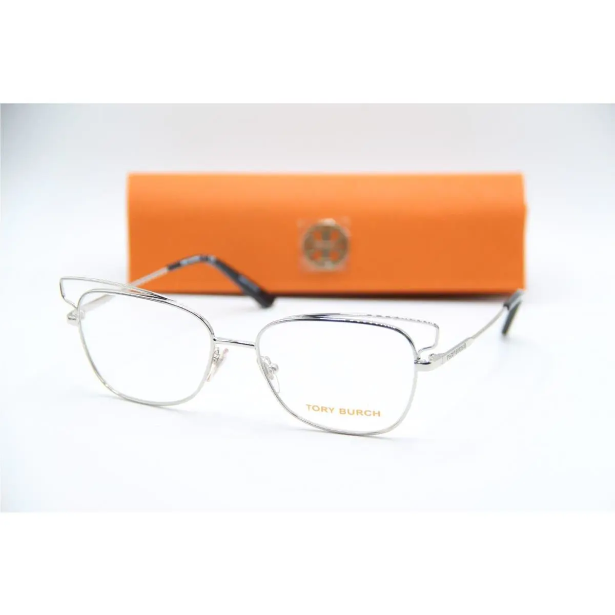 Tory Burch TY 1056 3161 Silver Black Frames Eyeglasses 53-16