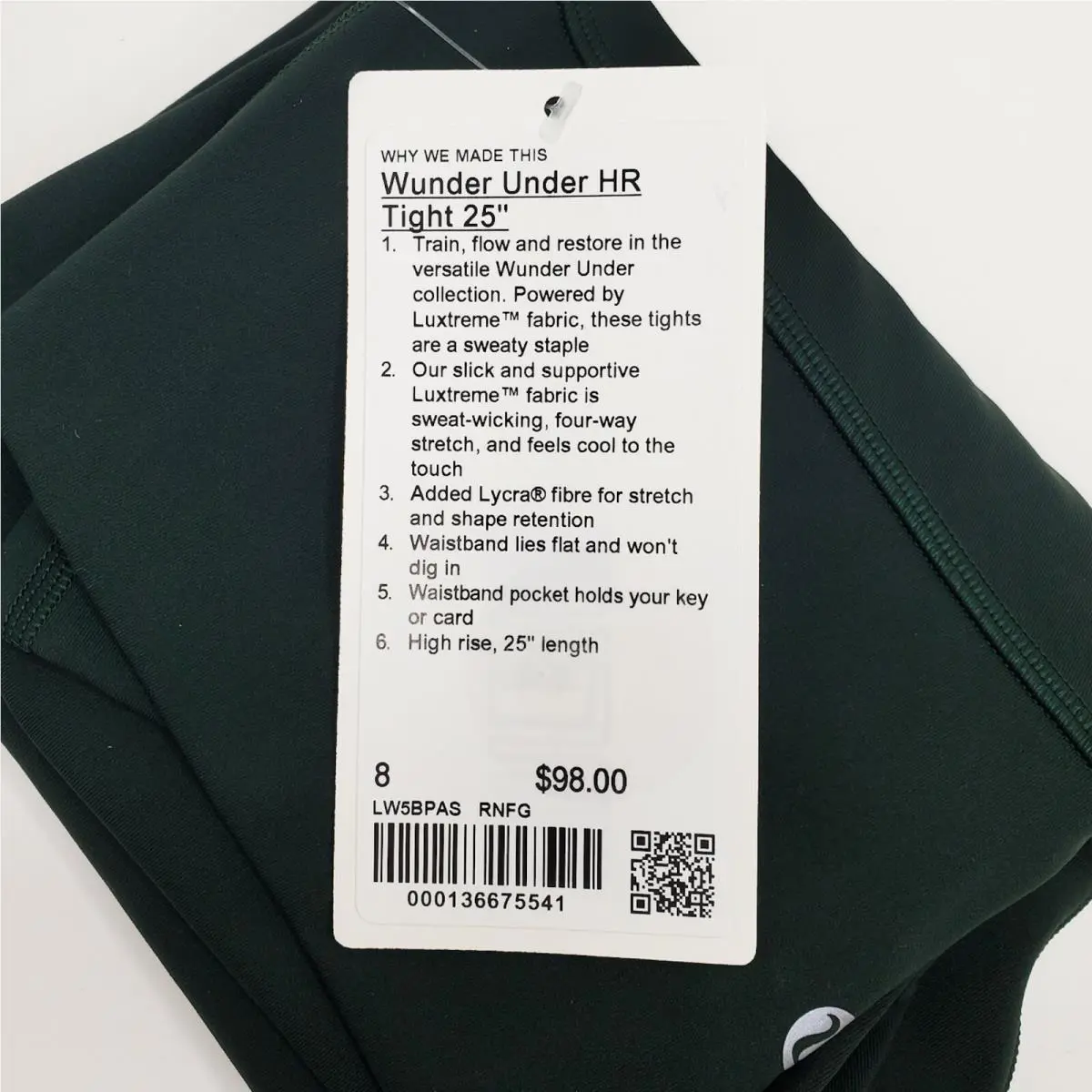 Lululemon clothing - Lululemon Wunder Under Tight - Wunder Under Tight - Green 5