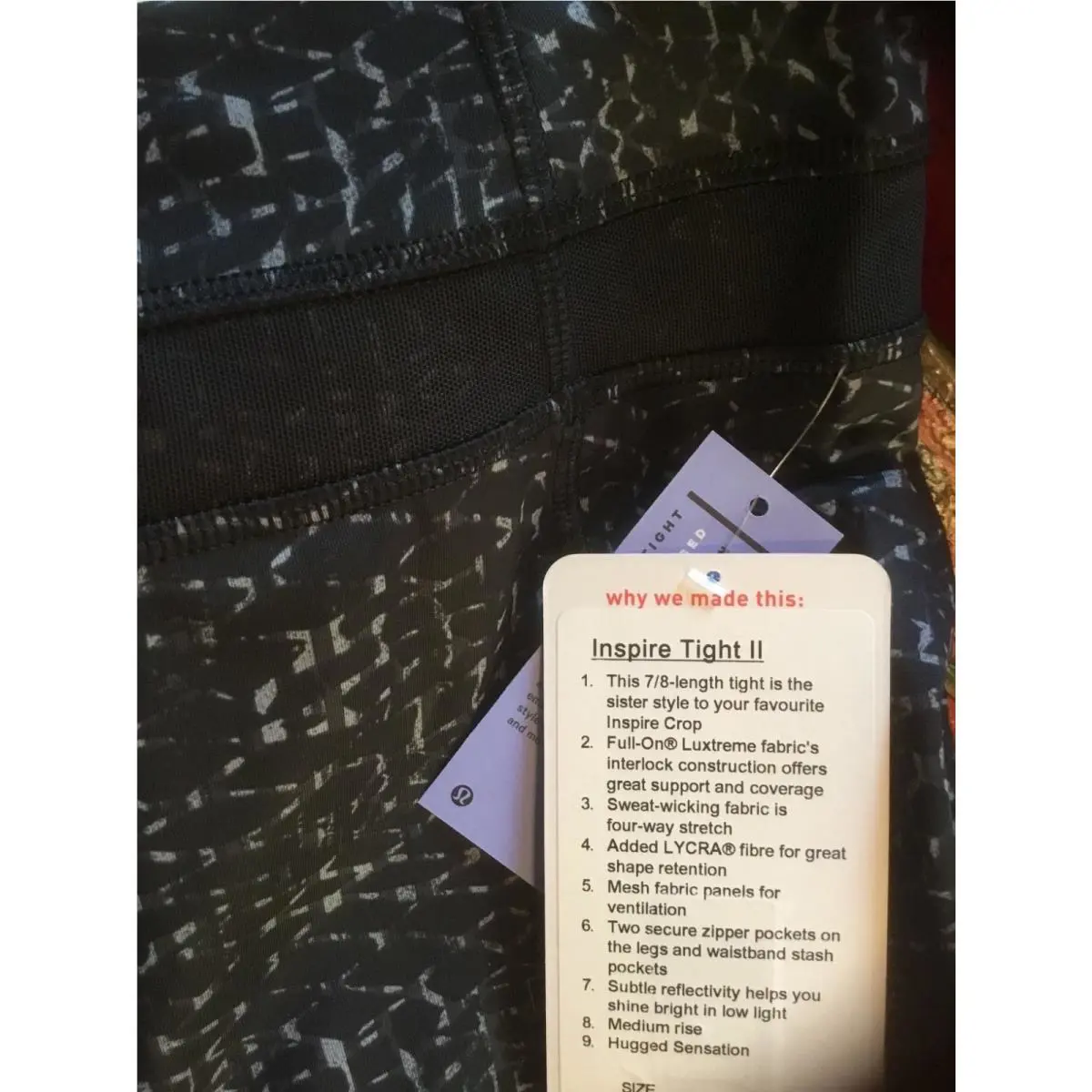 Lululemon clothing - SNKE/BLK 3