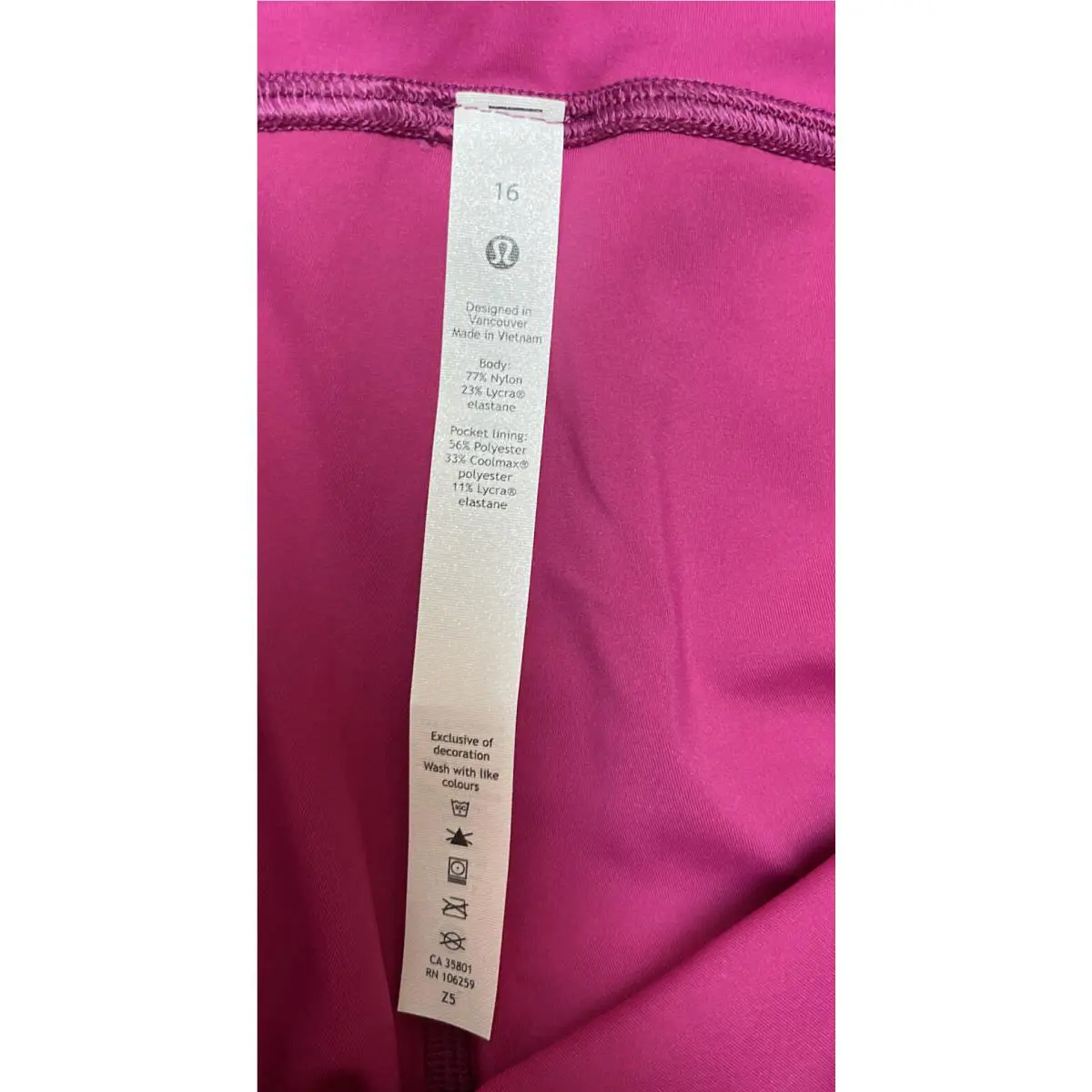 Lululemon clothing - W5CQDS - W5CQDS - Raspberry 0