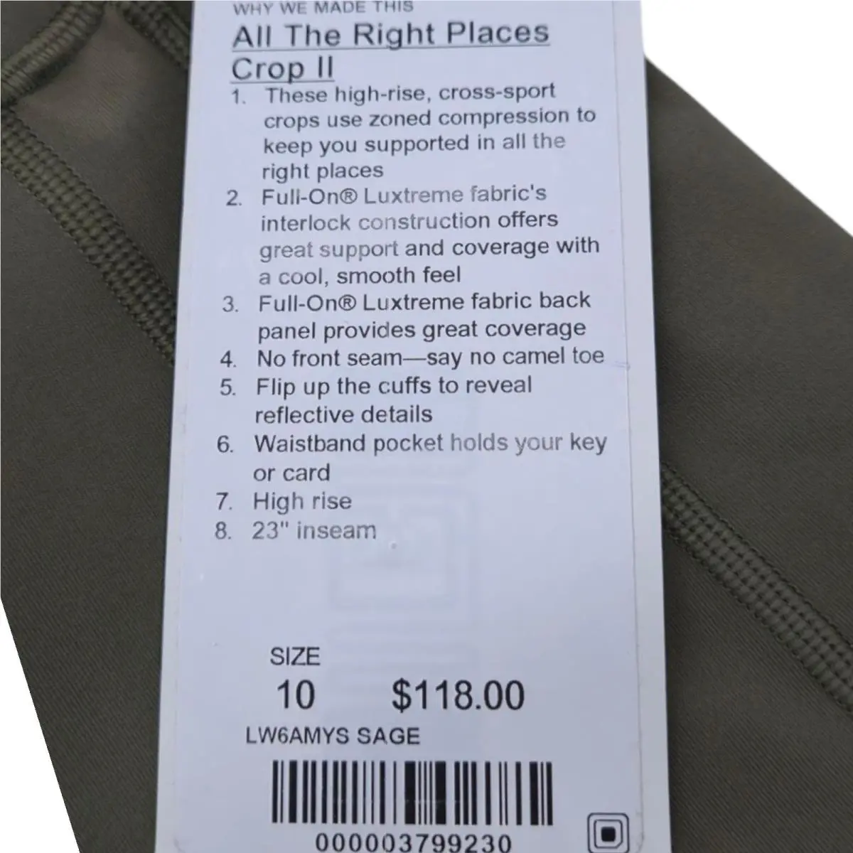 Lululemon clothing - lw6amys - lw6amys - sage 5