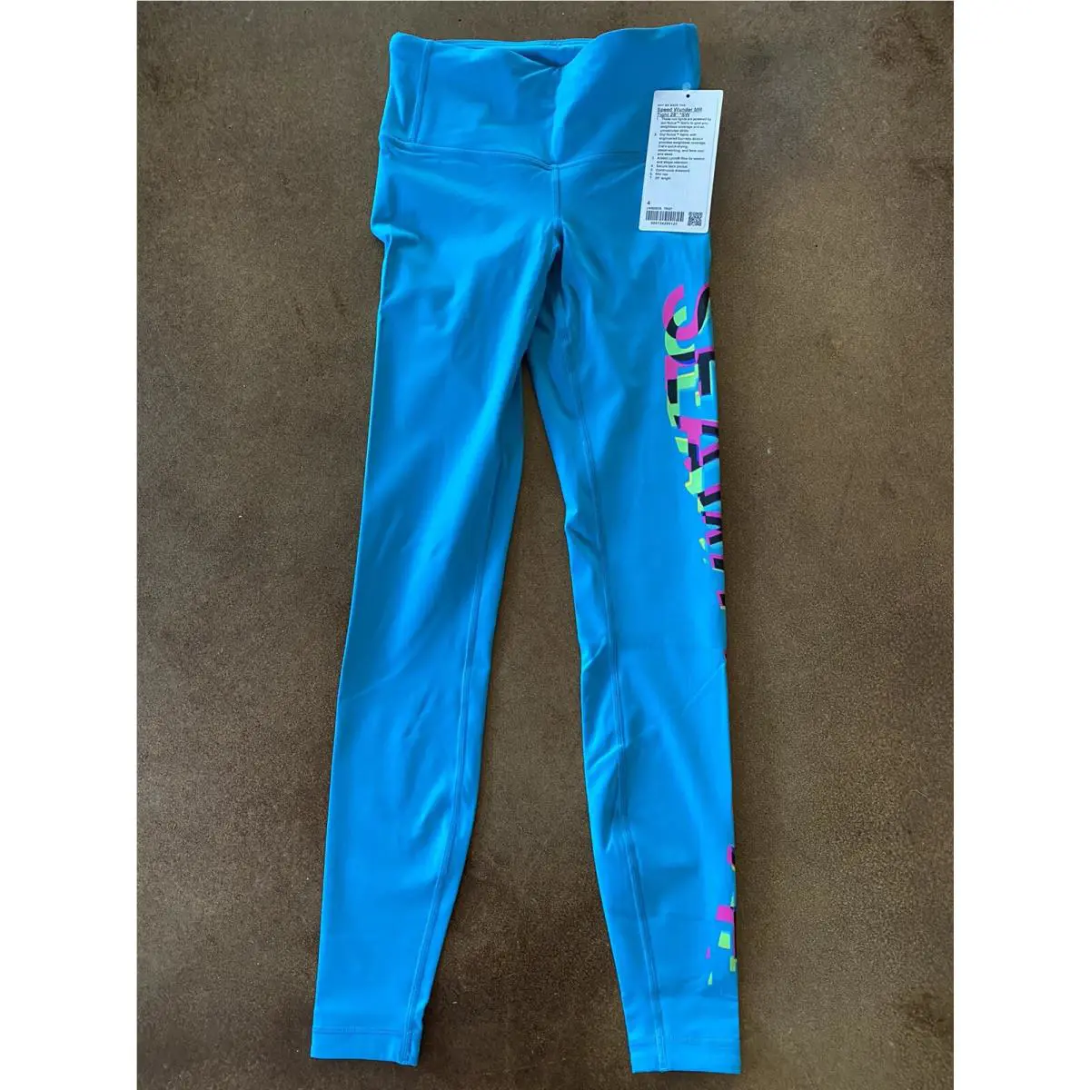 Lululemon Seawheeze Wunder MR Tight 28 Trgt Blue Size 4