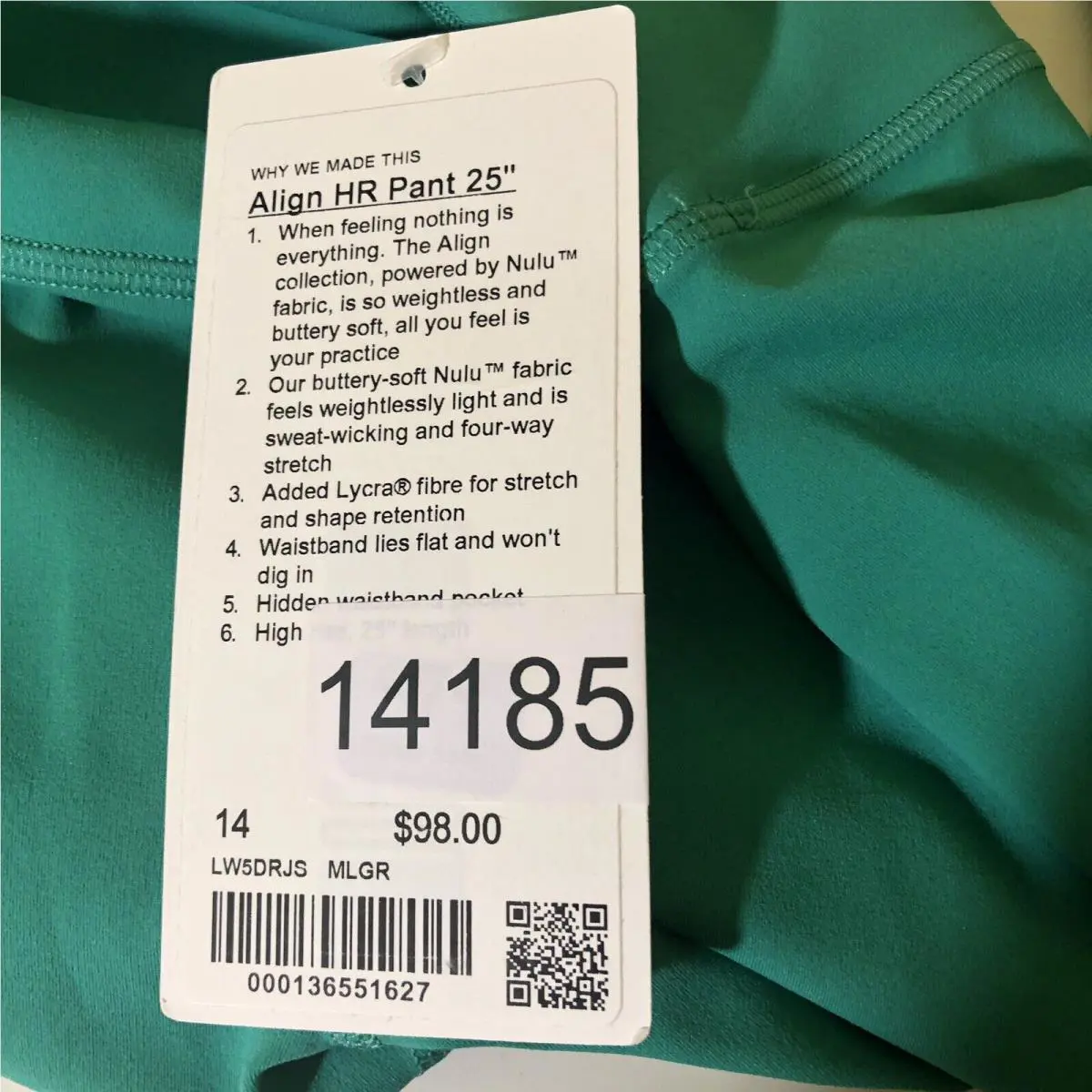 Lululemon clothing - Green 3