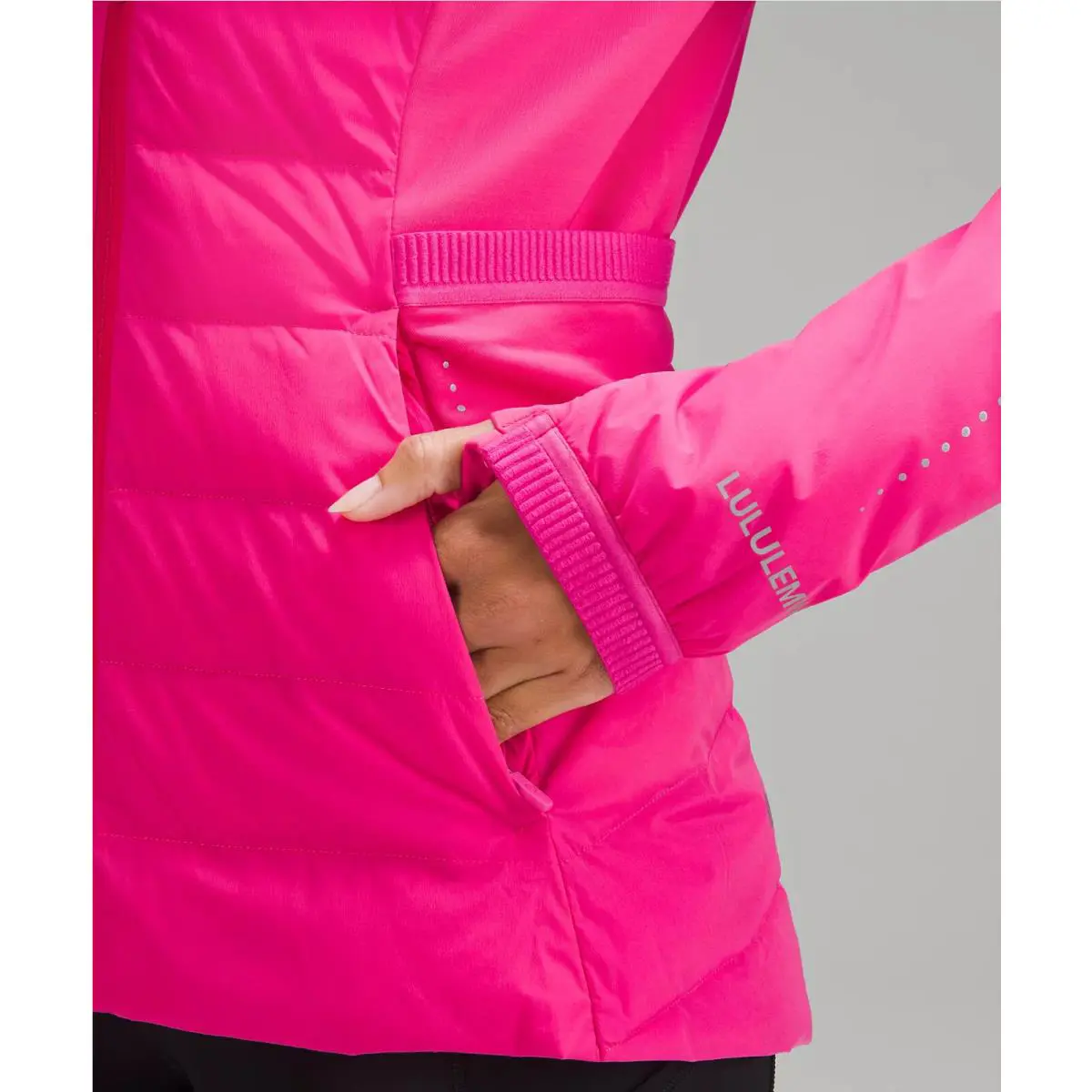 Lululemon clothing - Down for It All Jacket in Storm Teal - Pink 3