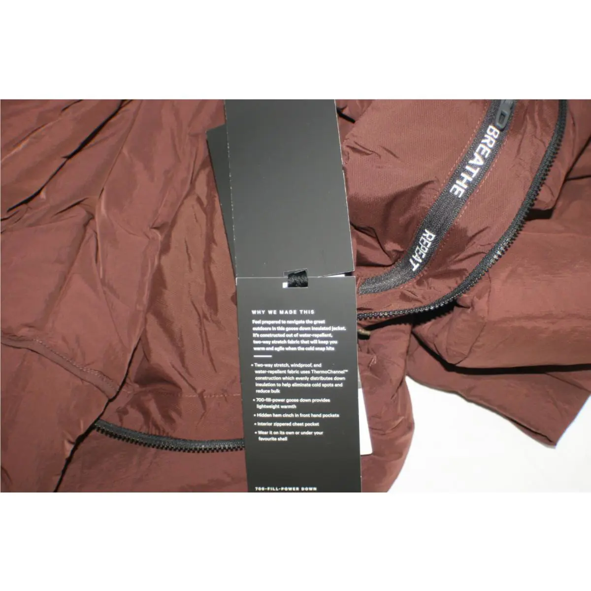 Lululemon clothing - Lululemon Navigation Stretch Down Jacket - Brown, Manufacturer: BRNE 8