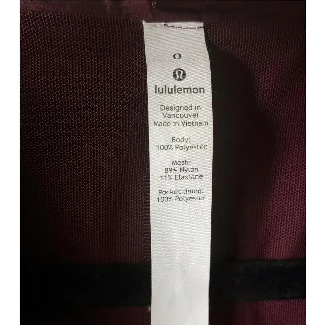 Lululemon clothing - Burgundy Cassis 6