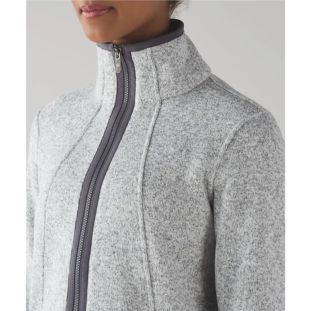 Lululemon clothing - heathered white/dark carbon 3