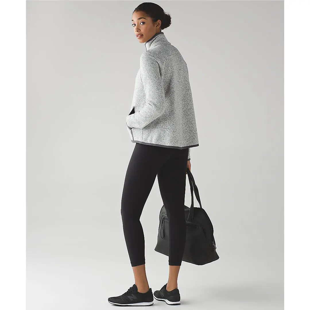Lululemon clothing - heathered white/dark carbon 4