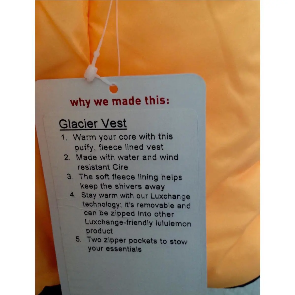 Lululemon clothing - Burning Yellow 10