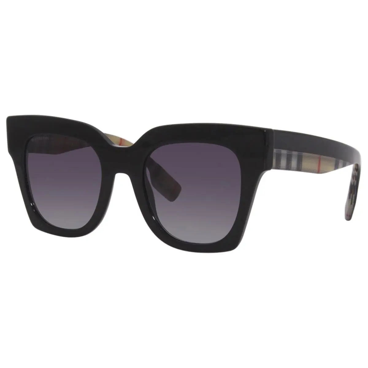 Burberry Kitty B4364 3942/8G Sunglasses Women`s Black/grey Gradient Lenses 49mm