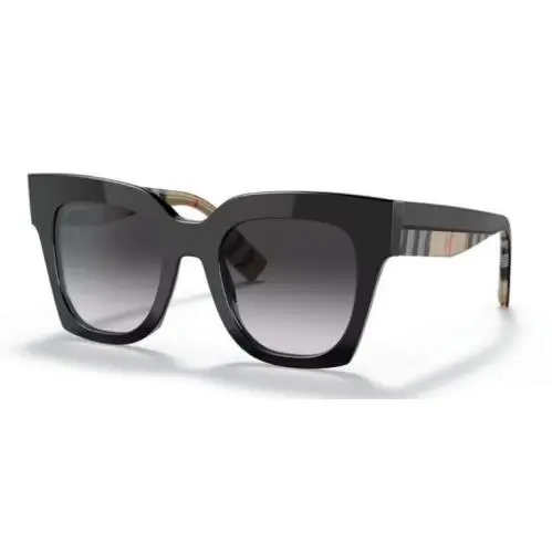 Burberry BE4364 39428G 49mm Kitty Black Grey Gradient Sunglasses - Frame: Black, Lens: Gray