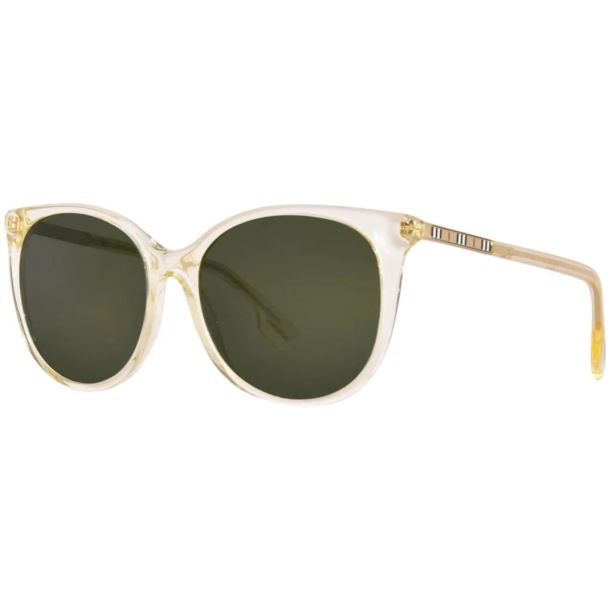 Burberry Alice BE4333 3852/71 Sunglasses Women`s Yellow/green Cat Eye 55-mm - Frame: Yellow, Lens: Green