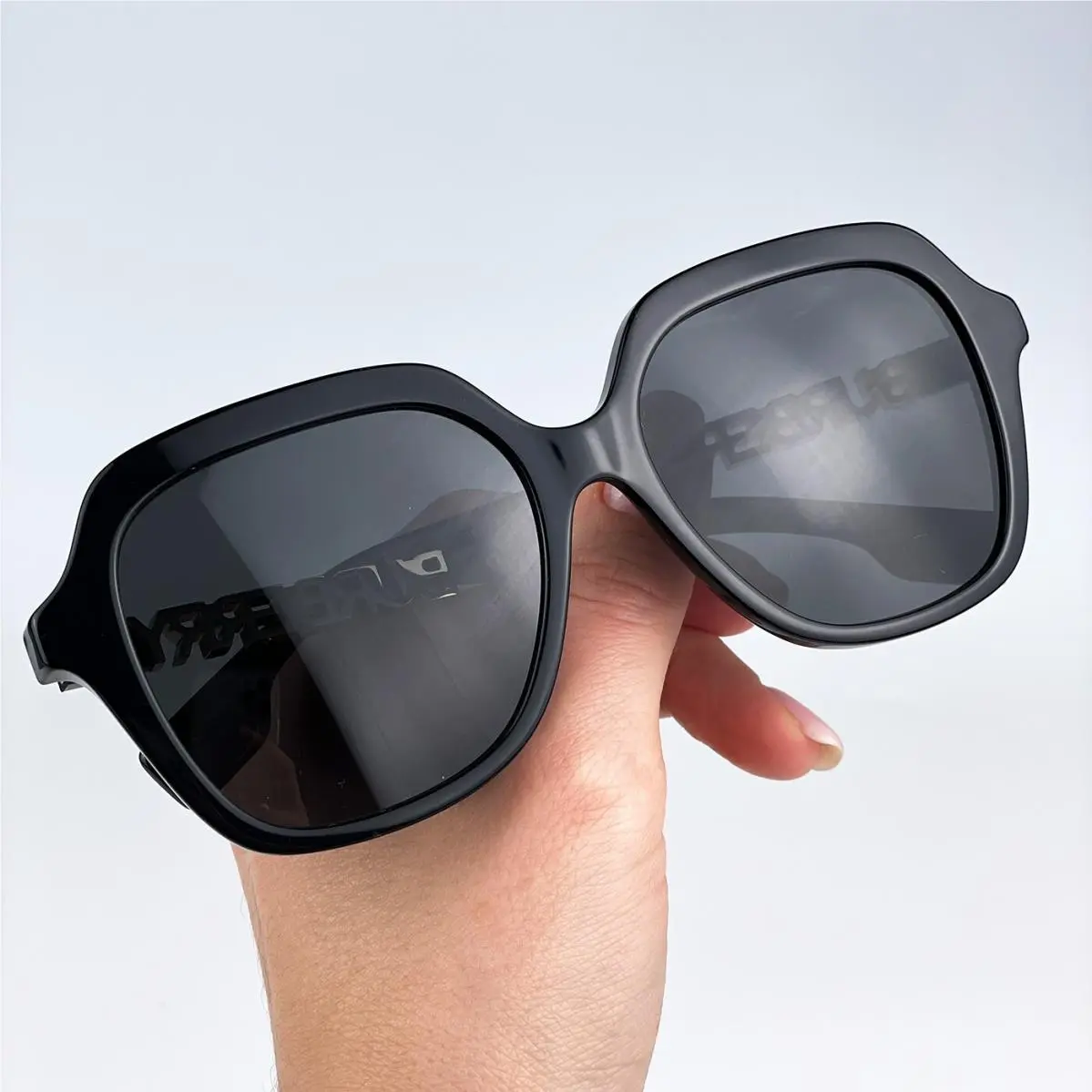 Burberry Women Sunglasses Black Dark Grey Square BE4389 Joni 300187 - Frame: Black, Lens: Grey