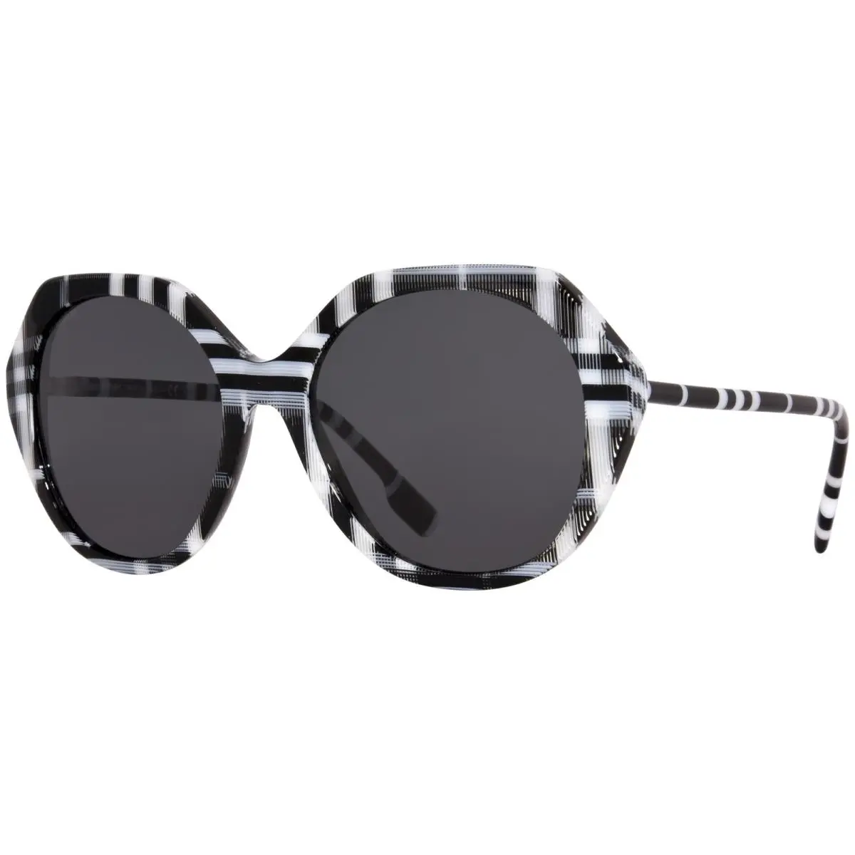 Burberry Vanessa BE4375 4004/87 Sunglasses Women`s Check White/black/grey 55mm