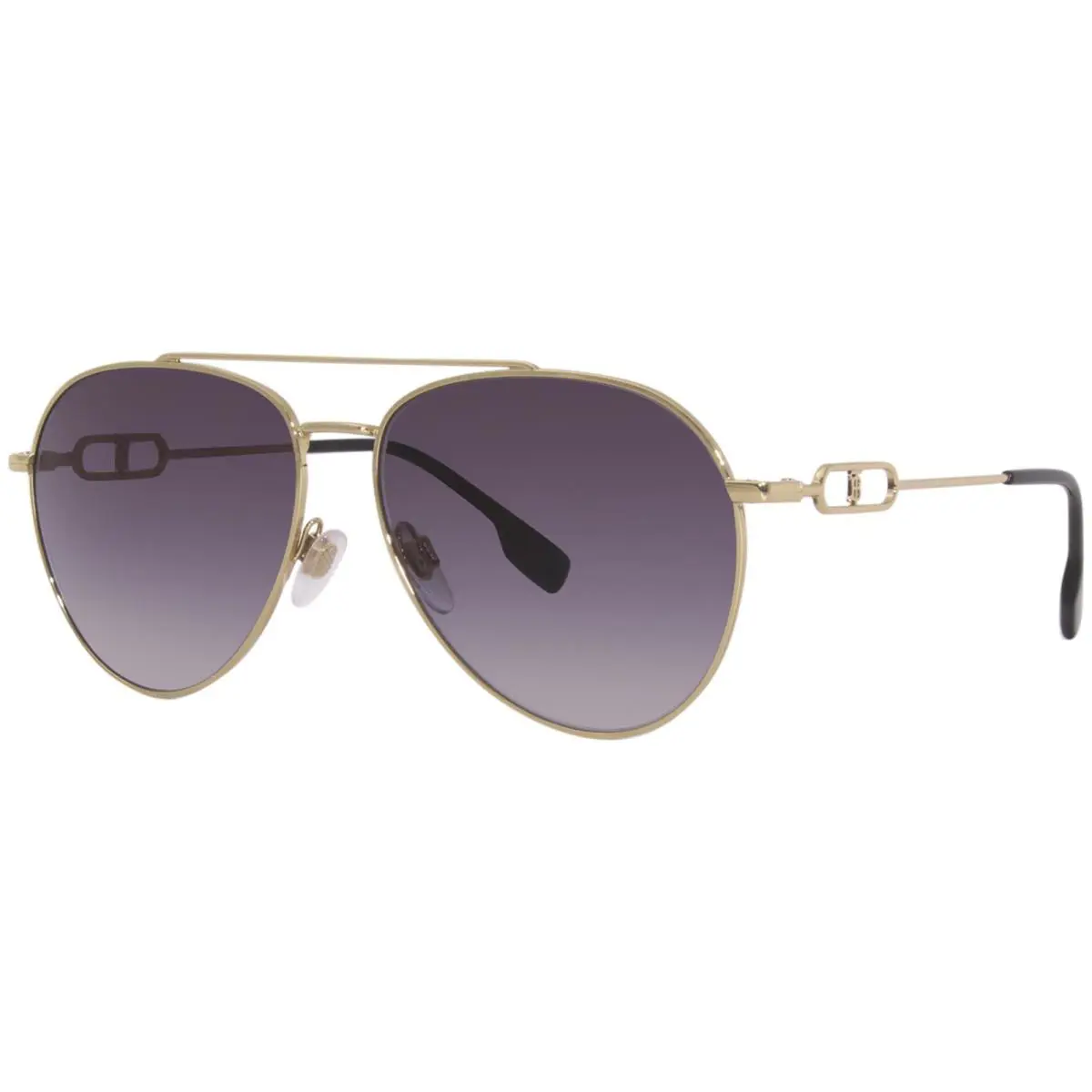 Burberry Carmen BE3128 11098G Sunglasses Men`s Light Gold/grey Gradient 58mm