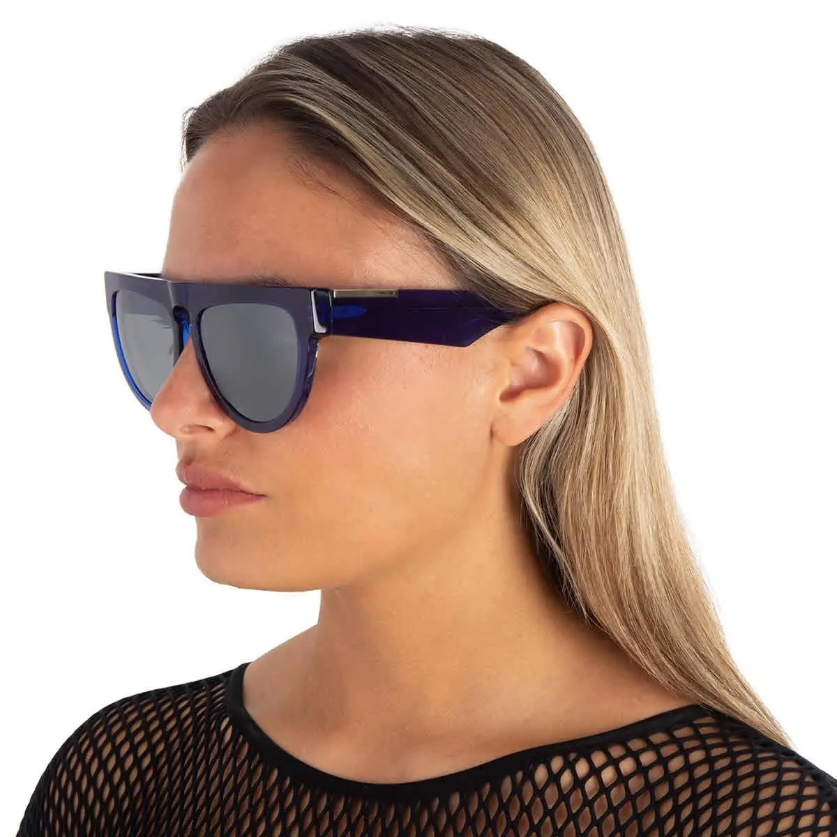 Grey Mirror Silver Irregular Ladies Sunglasses BE4416U 34926G 59 by Burberry