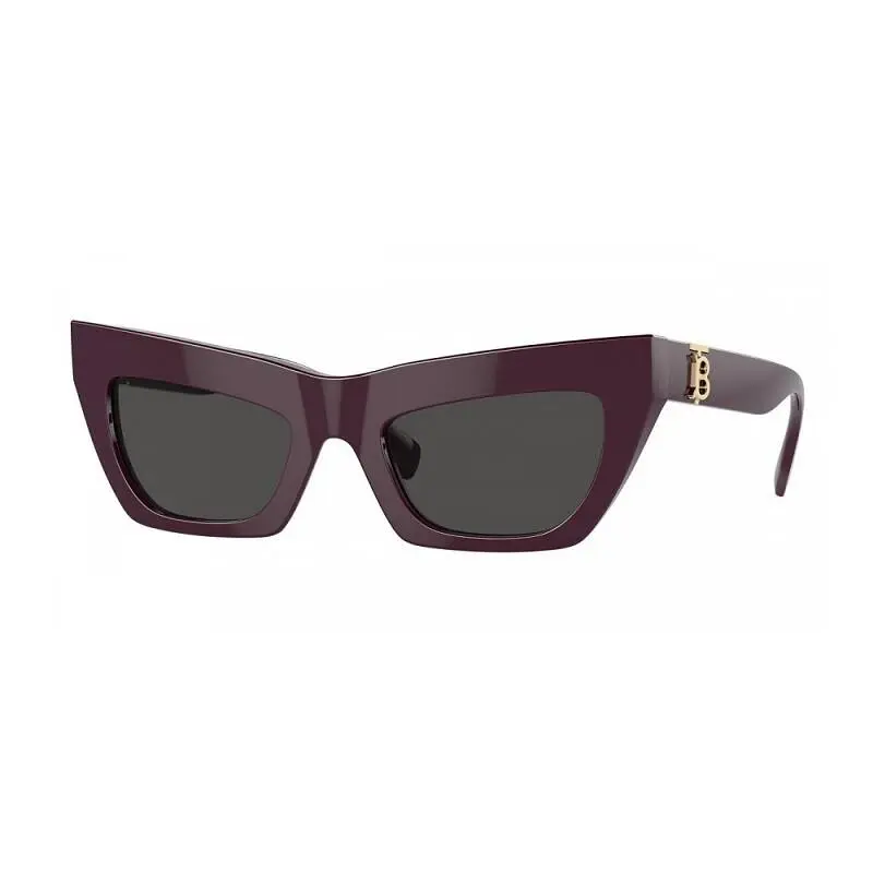 Burberry BE4405 397987 Sunglasses Bordeaux Frame Dark Grey Lenses 51mm