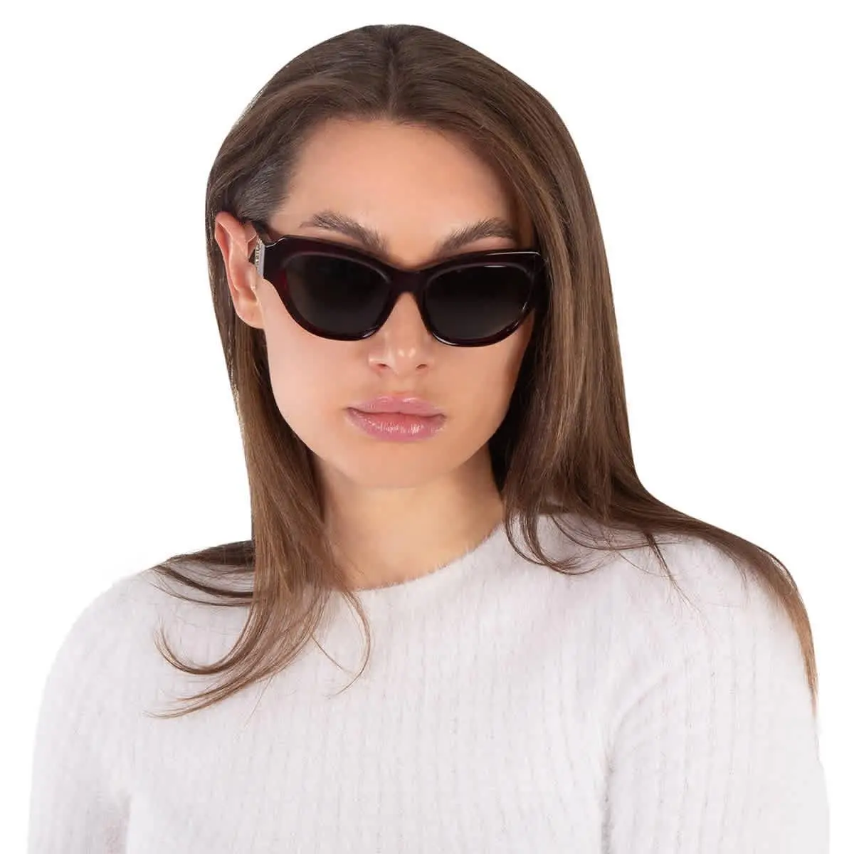 Burberry Dark Grey Cat Eye Ladies Sunglasses BE4423 412887 52 BE4423 412887 52