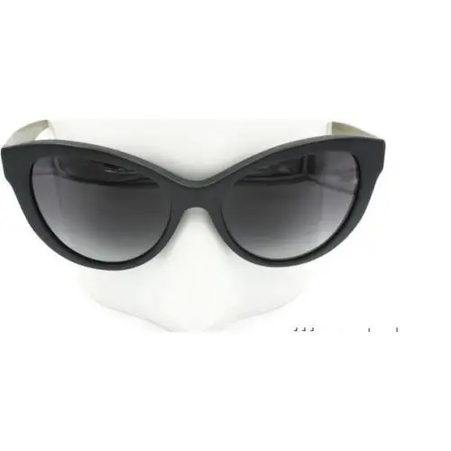 Burberry Cat Eye Matte Black Sunglasses Gray Gradient BE4220 34648G 56