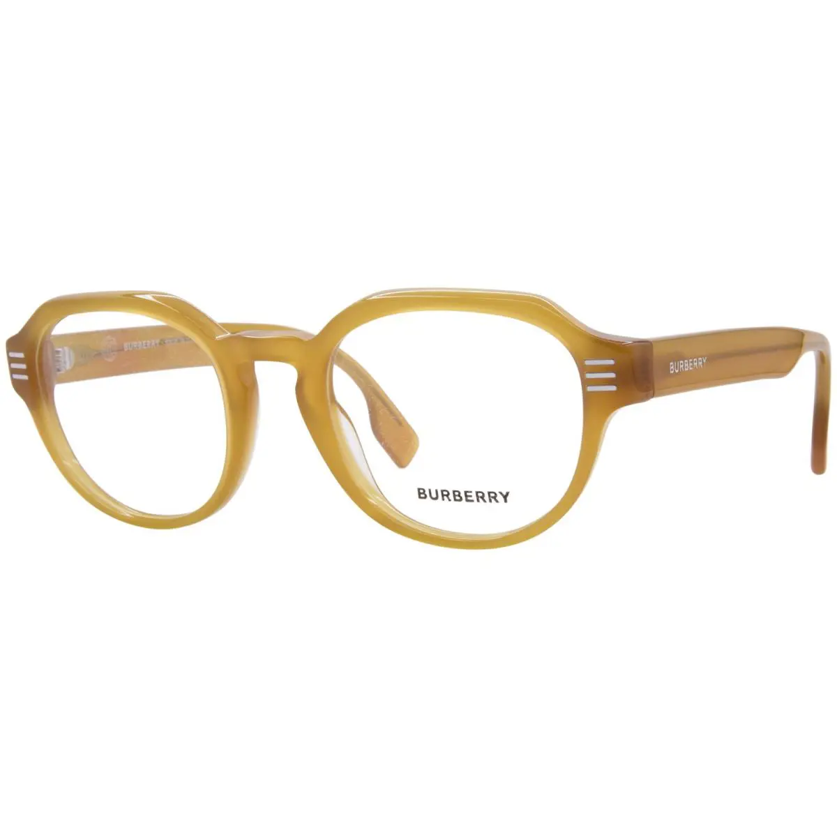Burberry BE2386 4094 Eyeglasses Men`s Opal Brown Full Rim Round Shape 51-mm