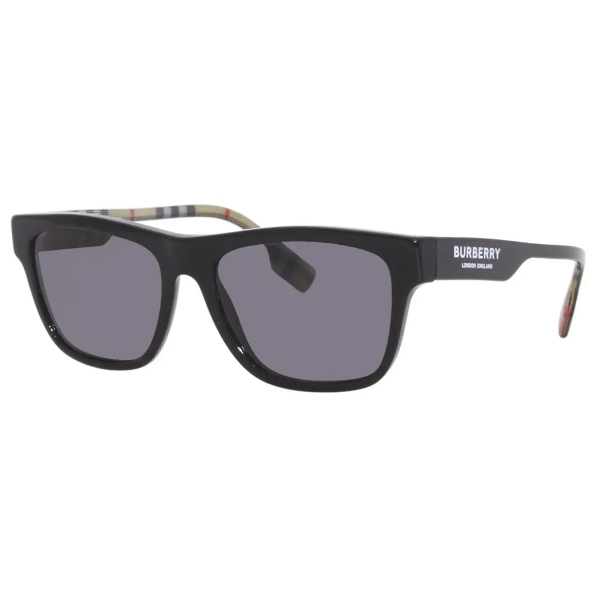 BE4293 377381 Sunglasses Men`s Black/polarized Grey Square Shape 56mm by Burberry