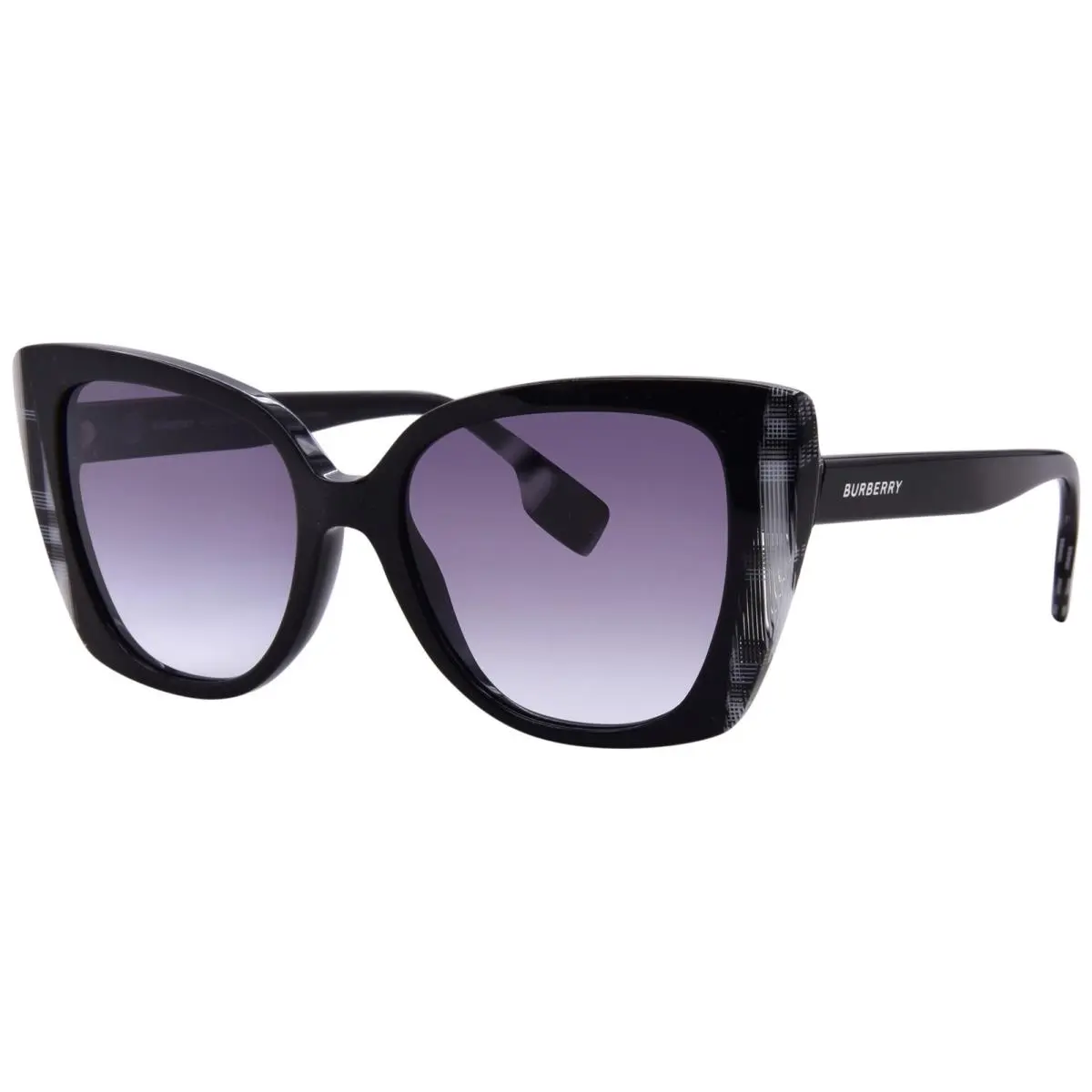 Meryl BE4393 40518G Sunglasses Women`s Black/grey Gradient Cat Eye 54mm by Burberry