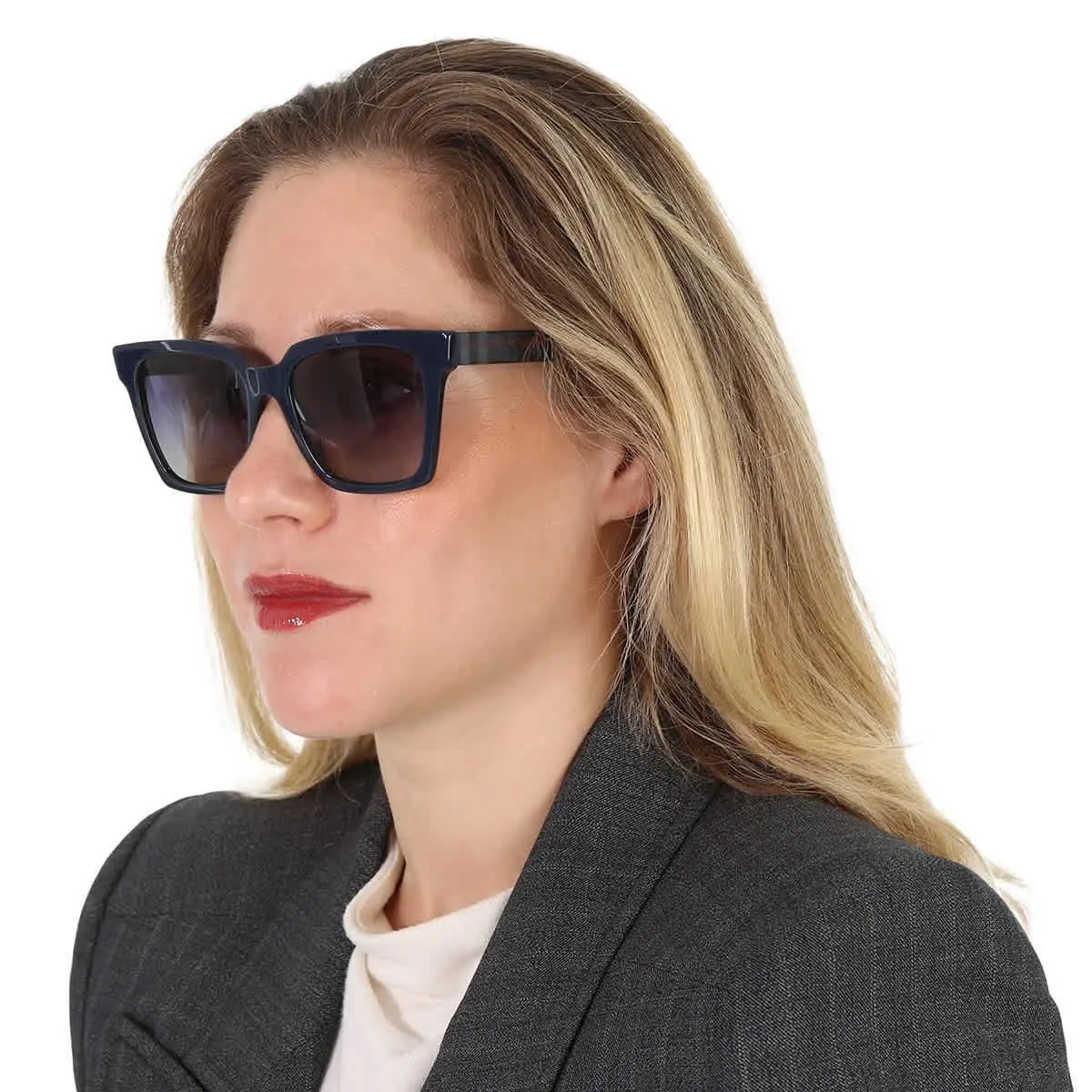 Burberry Maple Blue Gradient Square Ladies Sunglasses BE4335 39884L 53