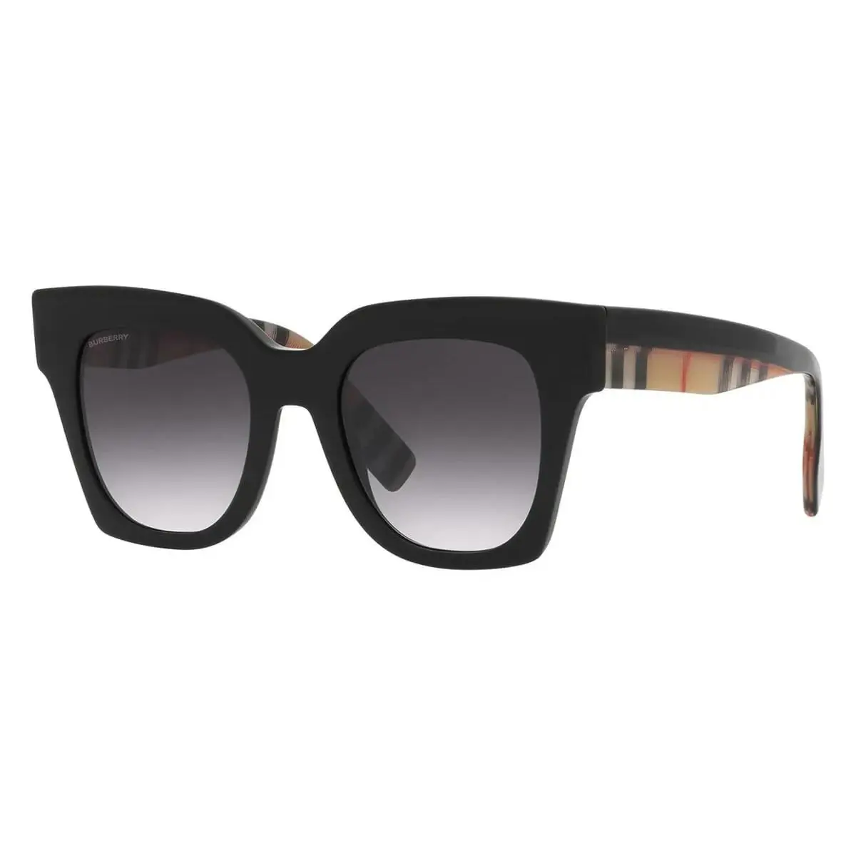 Burberry BE4364F 39428G Kitty Sunglasses Black Frame Grey Lens 51mm