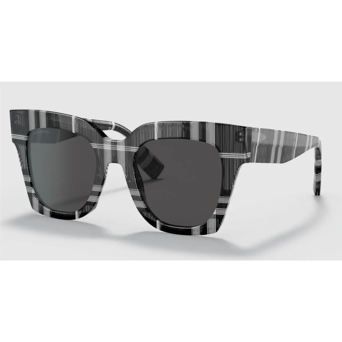 Burberry Sunglasses BE4364 399487 49mm Kitty Check White/black / Dark Grey Lens