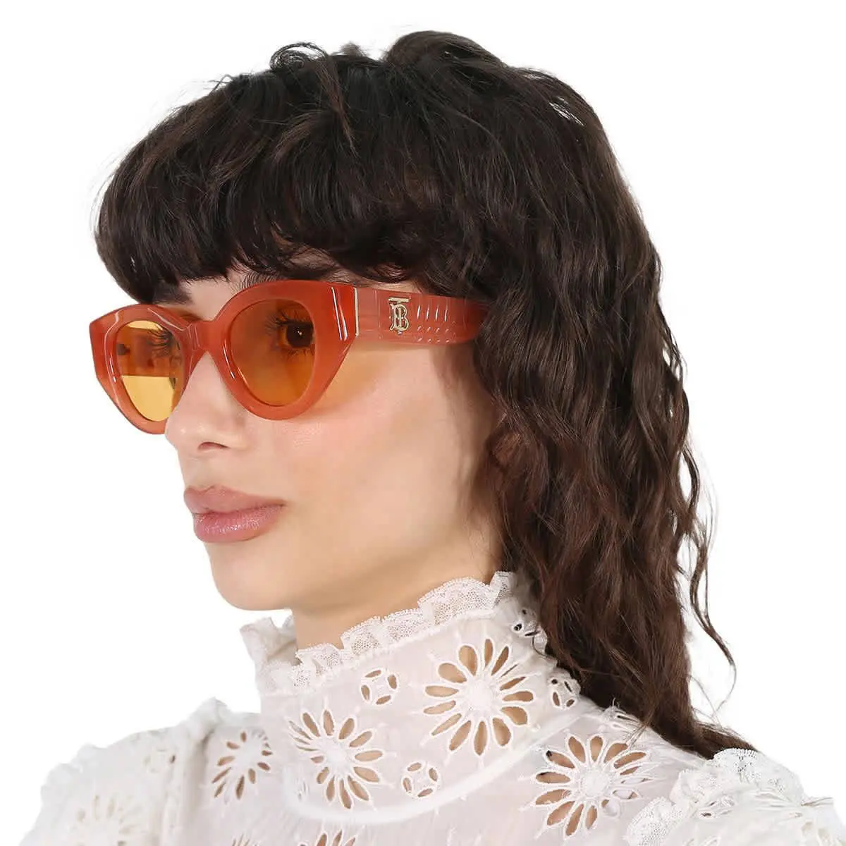 Meadow Orange Oval Ladies Sunglasses BE4390 4068/7 47 BE4390 4068/7 47 by Burberry