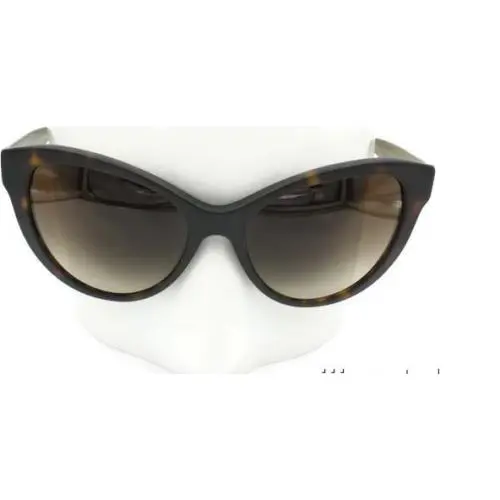 Burberry Cat Eye Matte Brown Tortoise Havana Women Sunglasses BE4220 353613 56