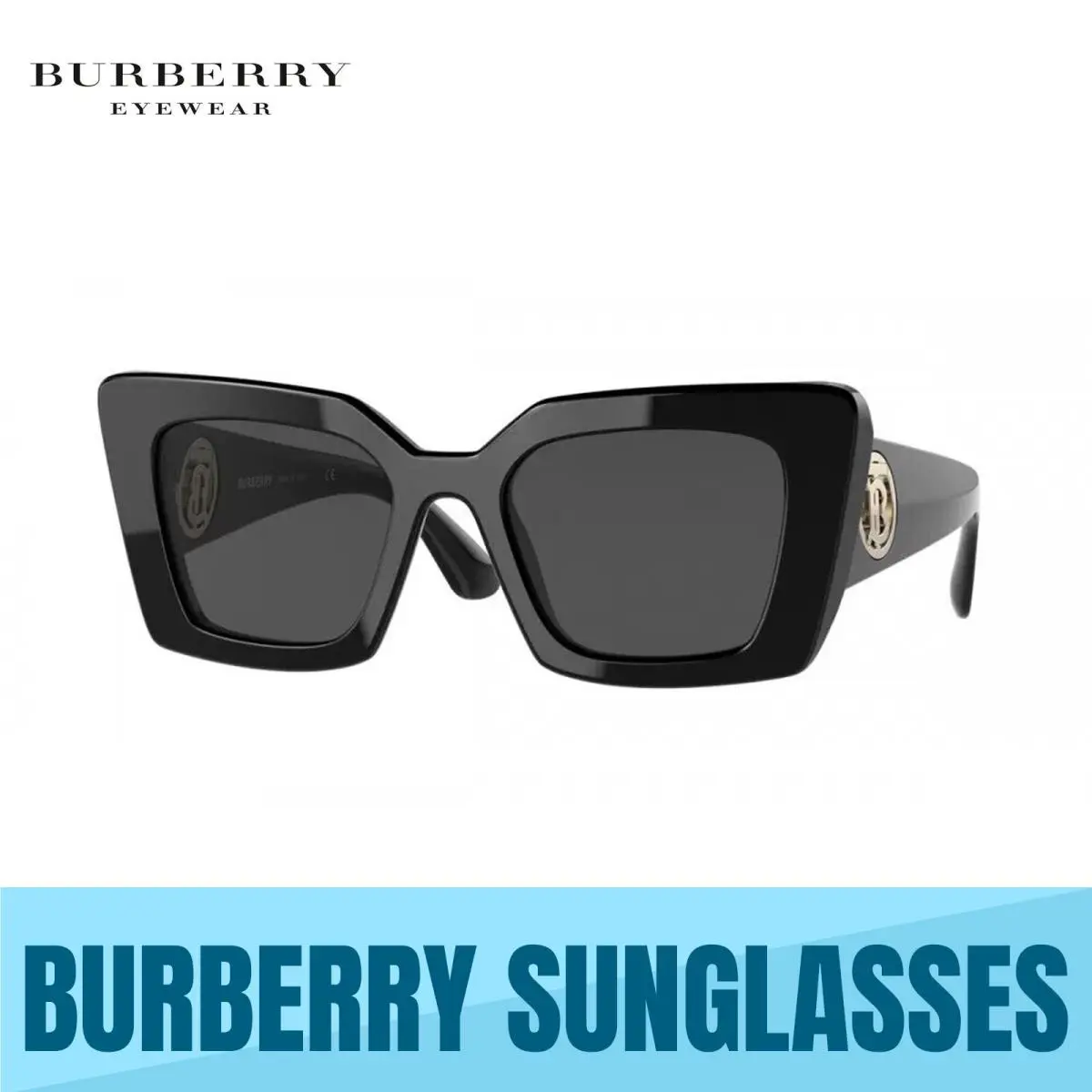 Burberry BE4344 Daisy 300187 Black - Dark Grey Lens Sunglasses 51MM