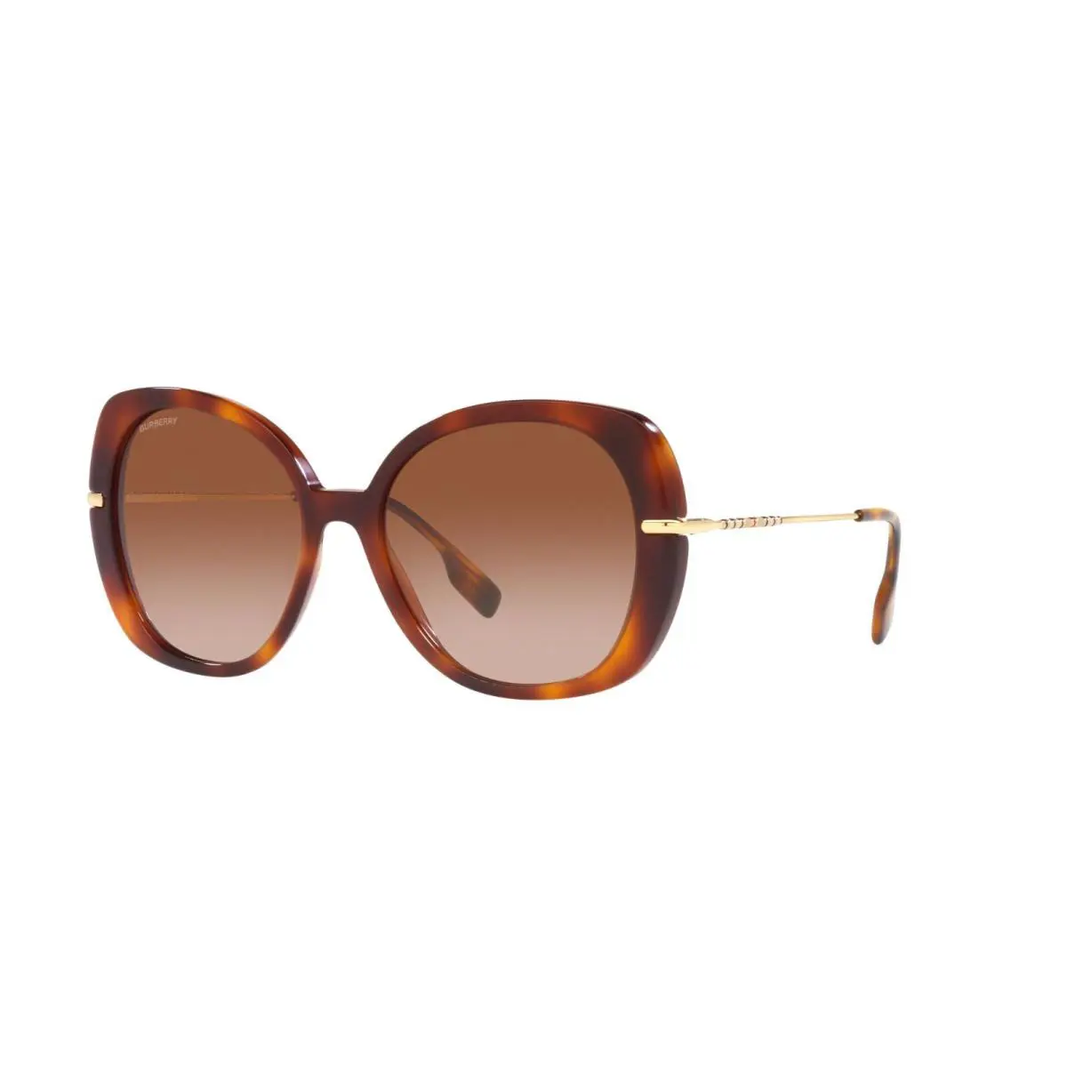 Burberry Eugenie BE 4374 Havana/brown Shaded 3316/13 Sunglasses - Frame: Havana, Lens: Brown Shaded