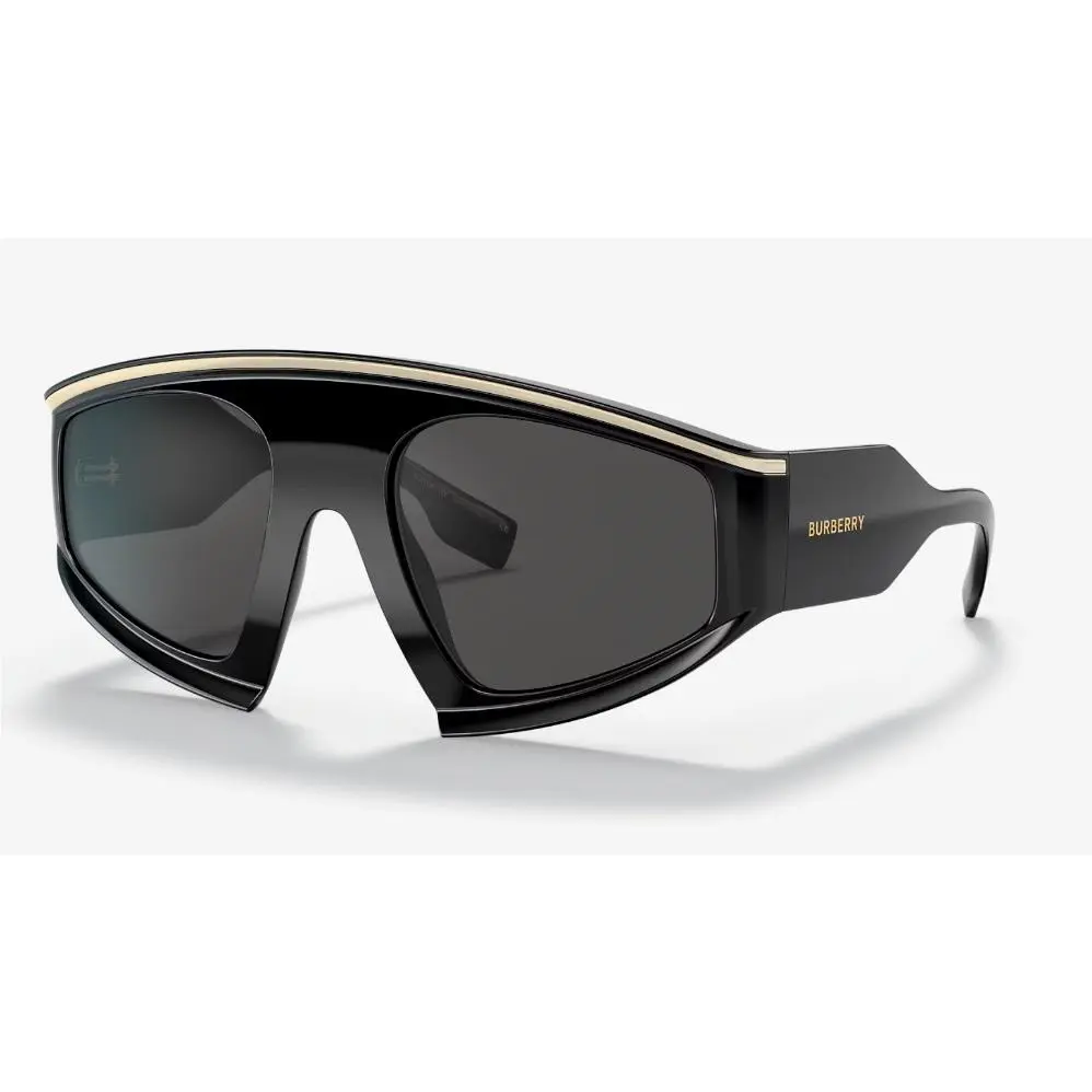 Burberry BE4353 300187 56 Brooke Black Shield Sunglasses