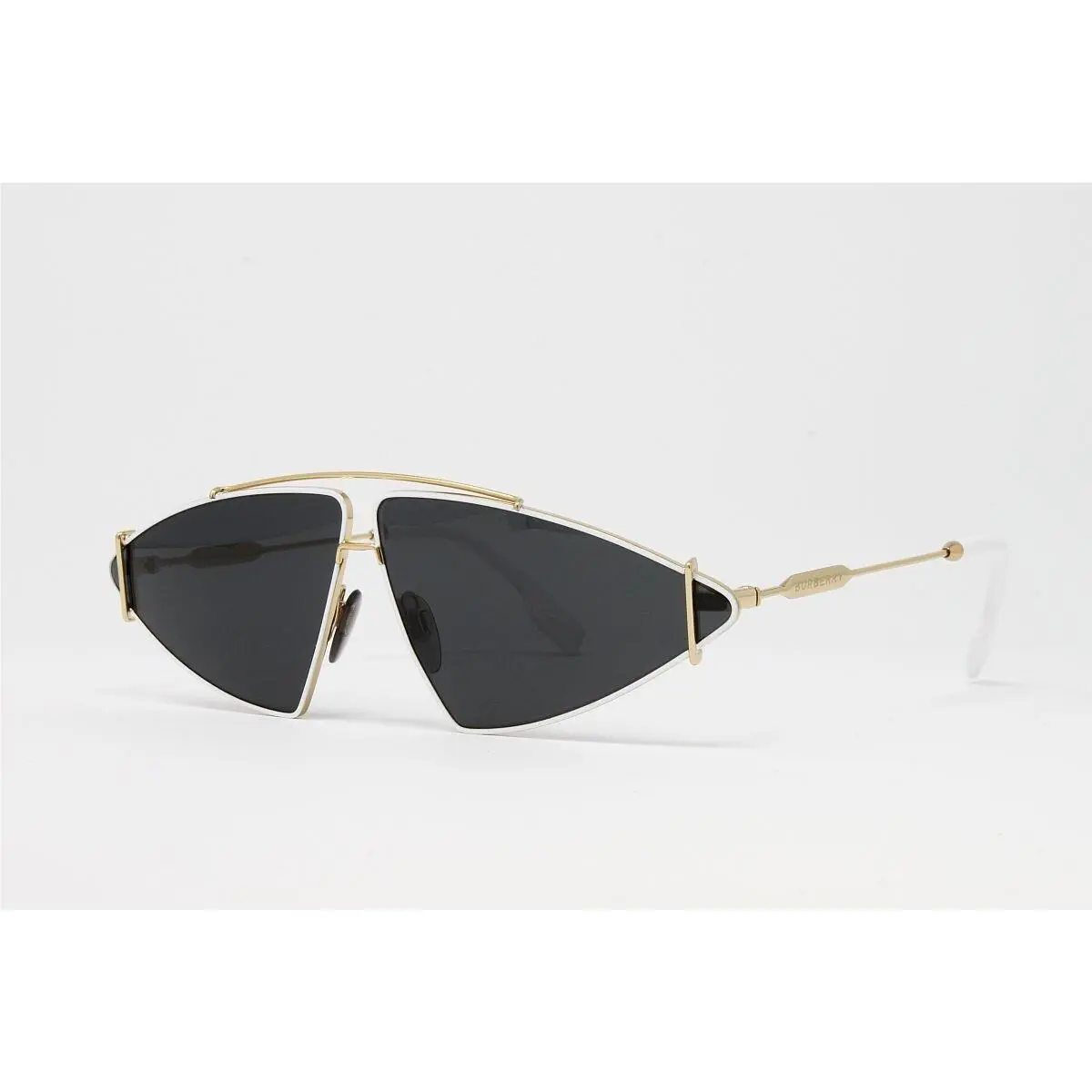 Burberry Sunglasses Women`s Geometric BE3111 101787 Gold White 68mm Grey Lens
