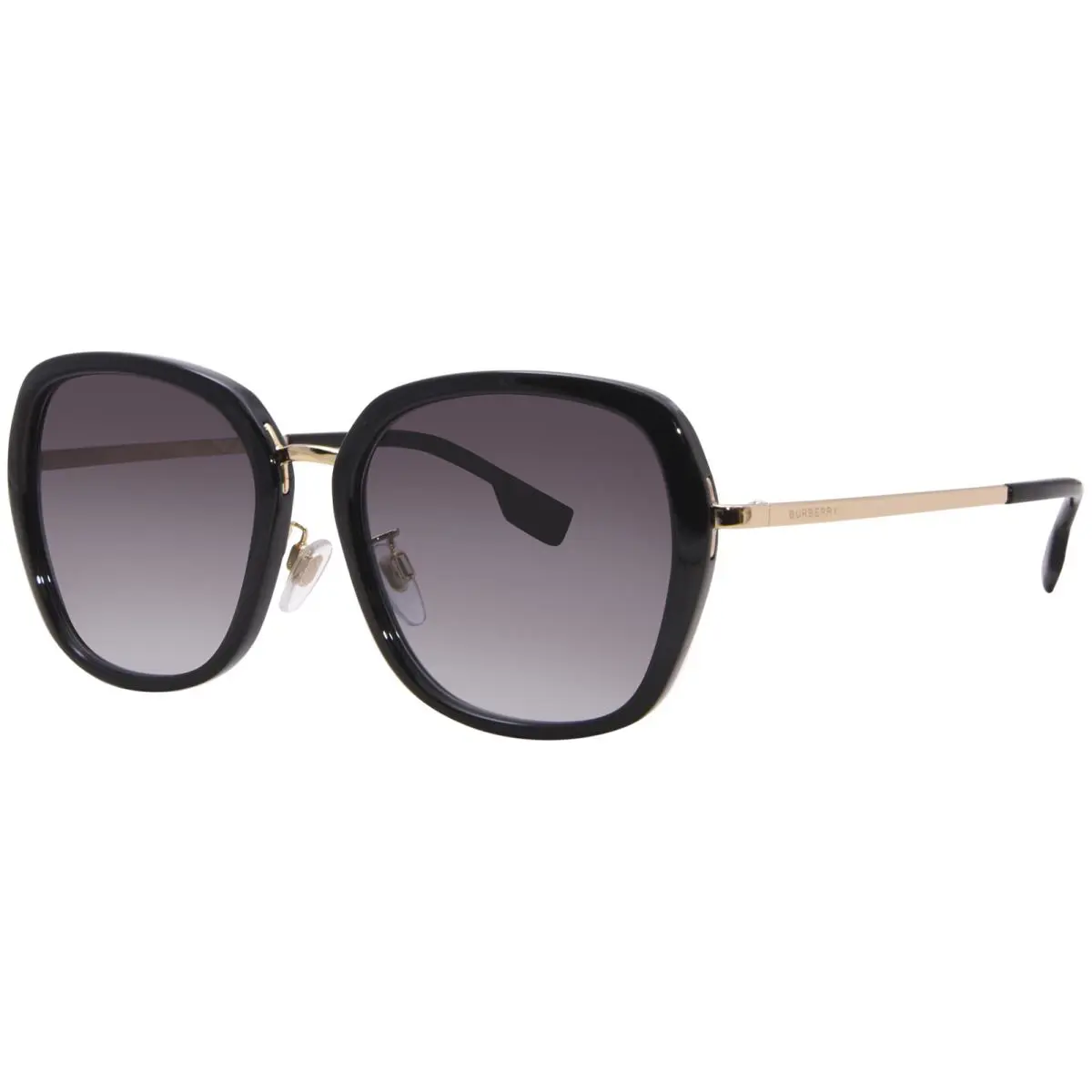 Burberry BE4311D 30018G Sunglasses Women`s Black/grey Gradient Square Shape 57mm