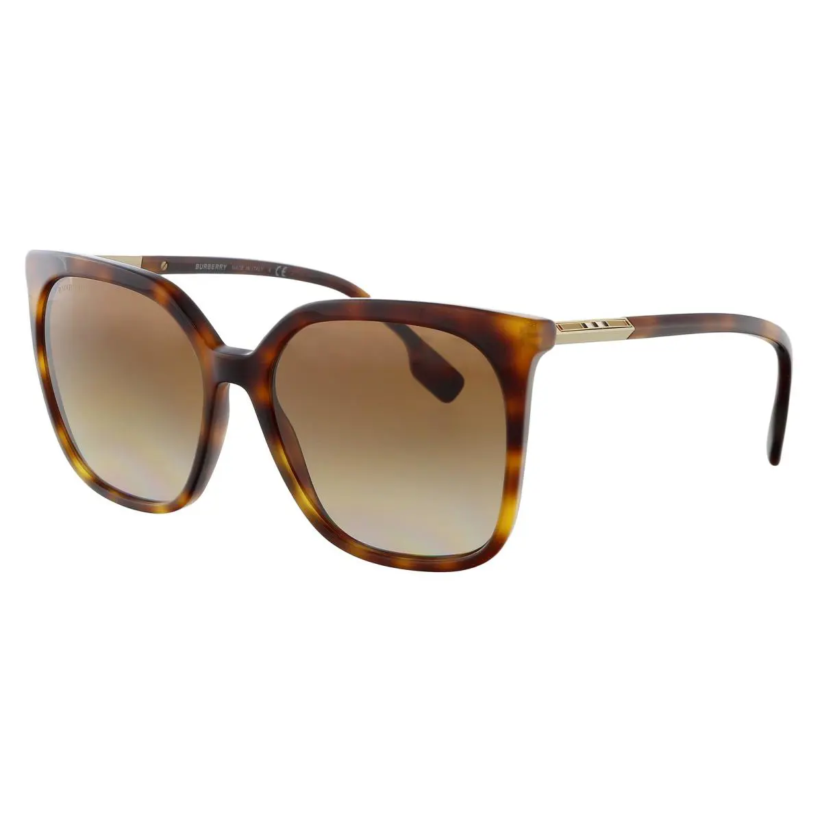 Burberry 0BE4347 33161356 Full Rim Havana Square Sunglasses