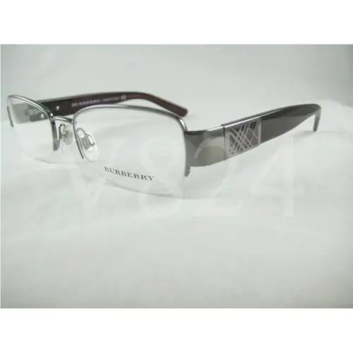 Burberry Eyeglasses B 1093 BE1093 Optical Gunmetal Burgdy B1093-1003-49MM