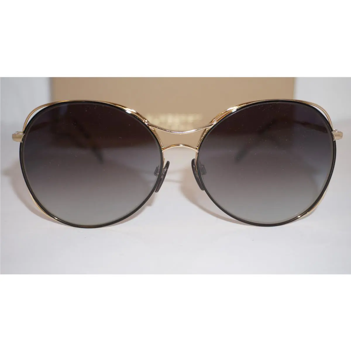 Burberry Sunglasses Aviator Round Gold Black Grey BE3105 1017/8G 60 15 145