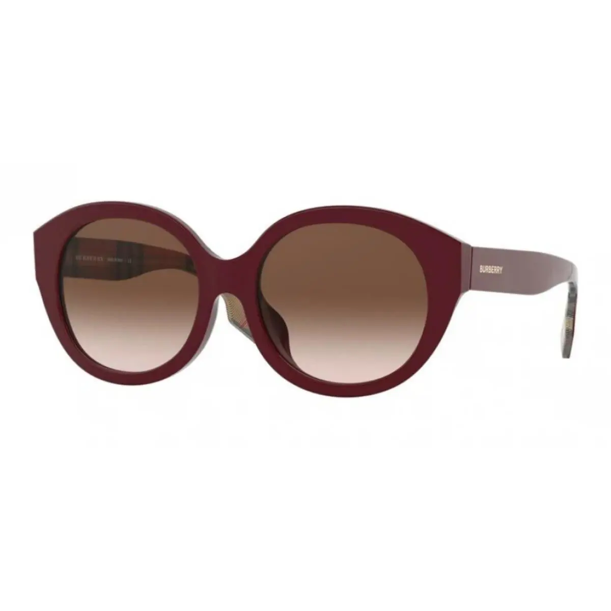 Burberry Womens 55mm Burgundy Round Sunglasses R2711