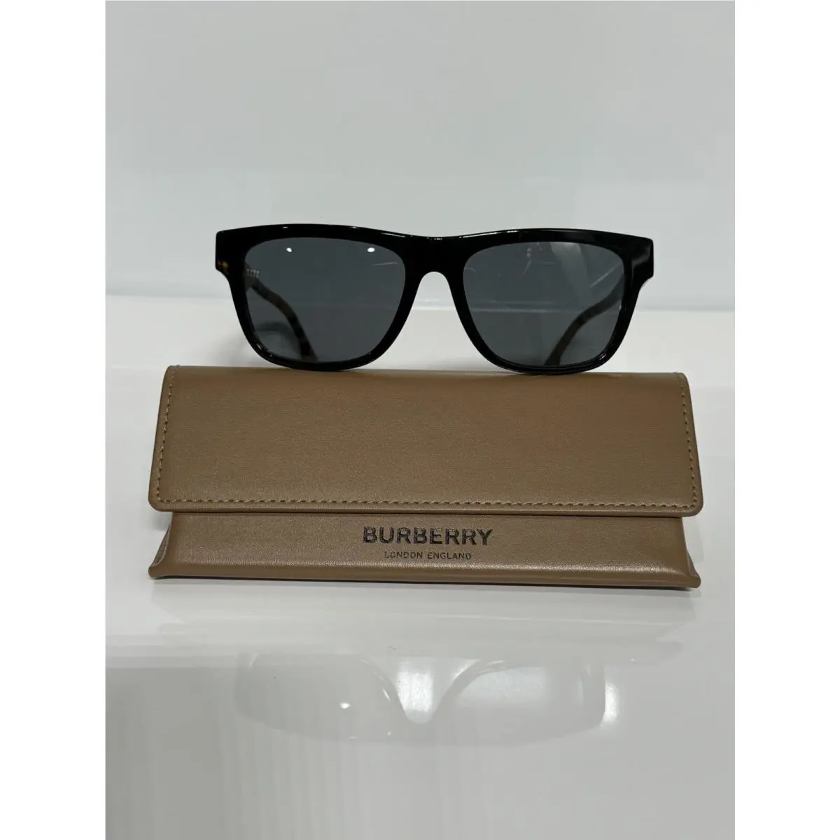 Burberry 4293 3806/87 Black On Vintage Check Sunglasses 56mm