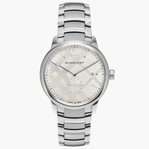 Burberry The Classic BU10004 Stainless Steel Silver Dial Men`s Watch