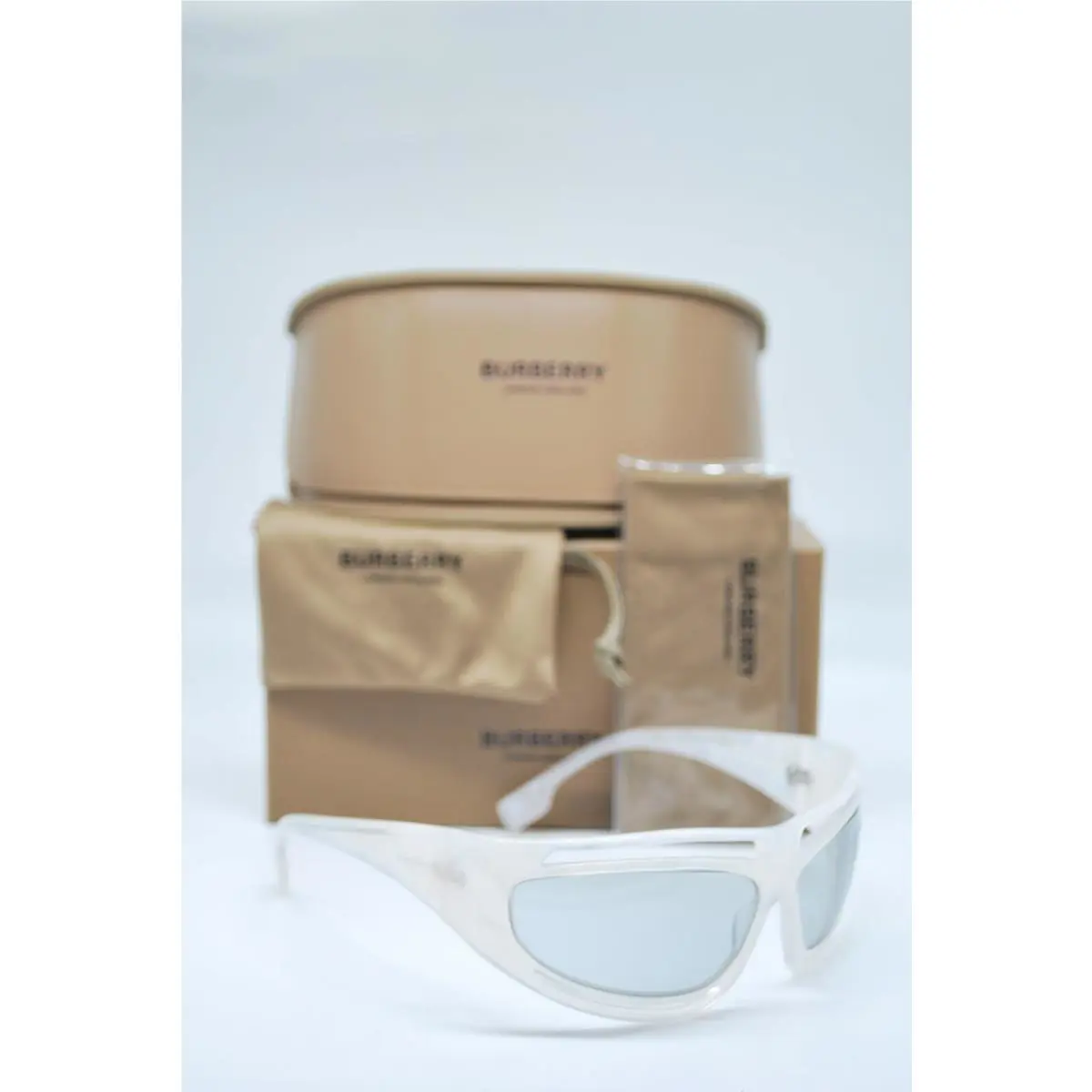 Burberry B 4342 3886/87 Ivory Madreperla Grey Sunglasses 65-14