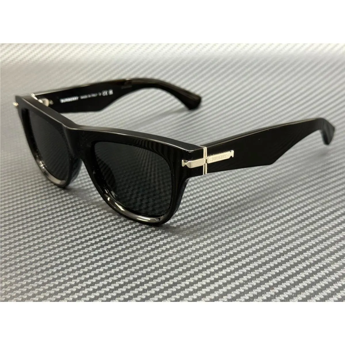 Burberry BE4438U 300187 Black Grey Men`s 53 mm Sunglasses