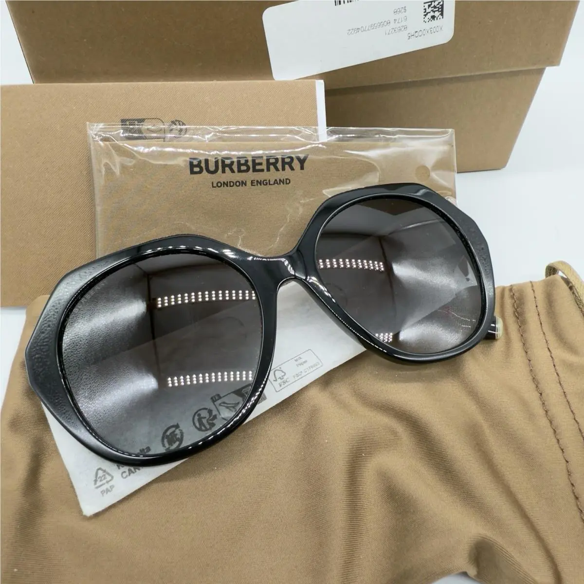 Burberry BE4375 38538G Black/gray Gradient 55-18-140 Sunglasses