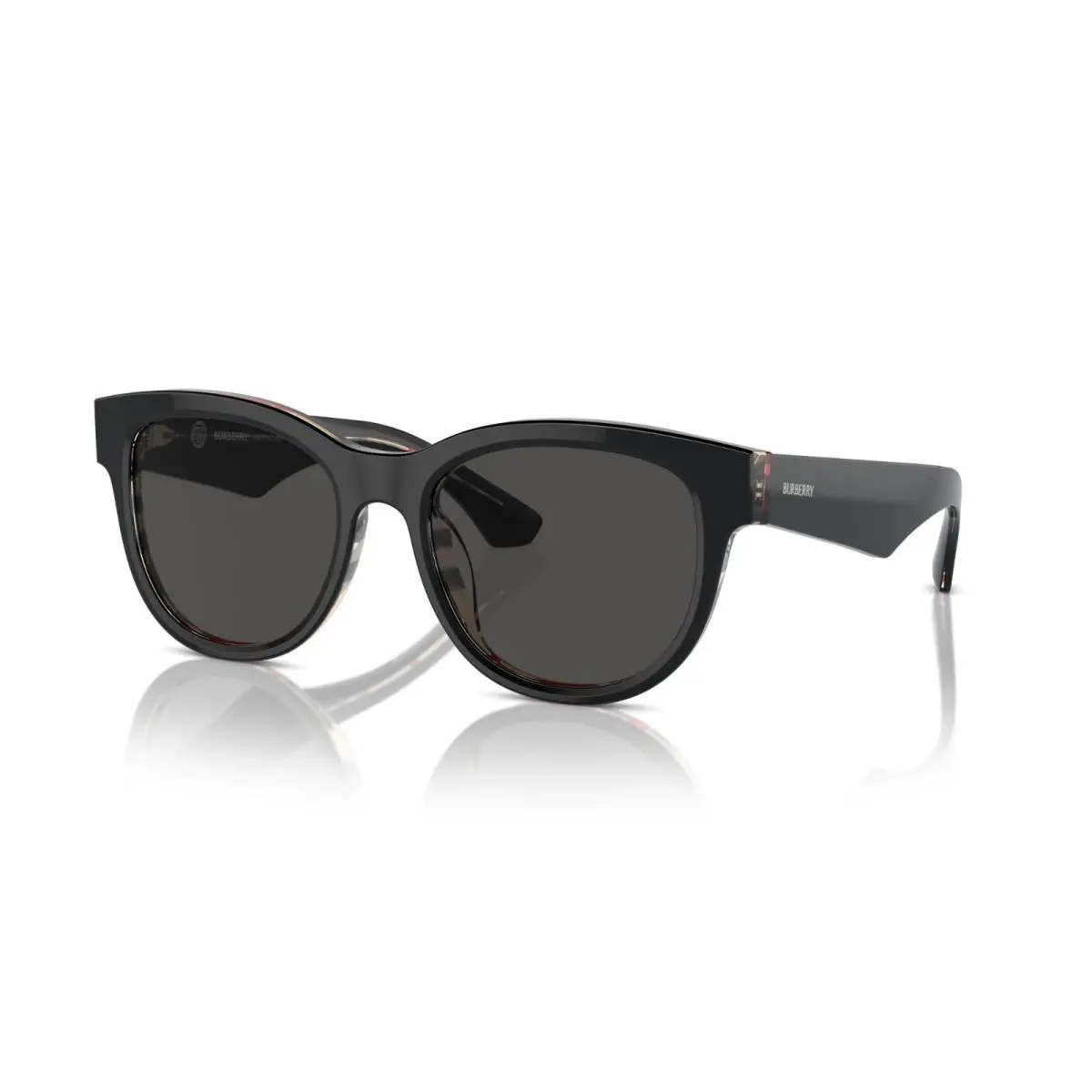Burberry BE 4432U Black On Vintage Check/grey 412187 Sunglasses