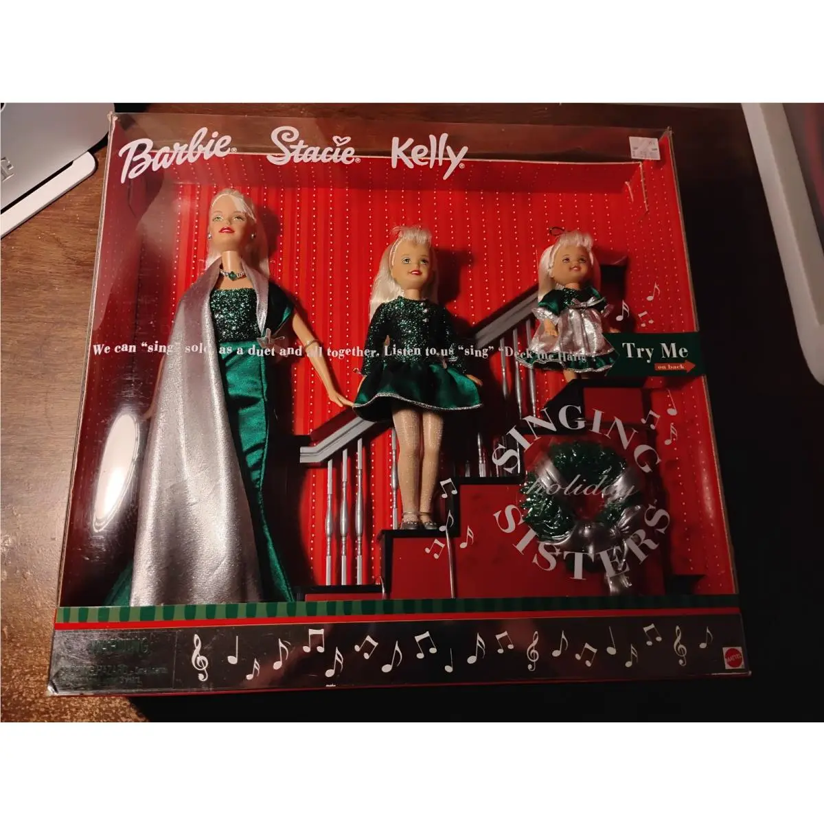 2000 Barbie Singing Holiday Sisters Stacie Kelly Barbie Christmas 26260