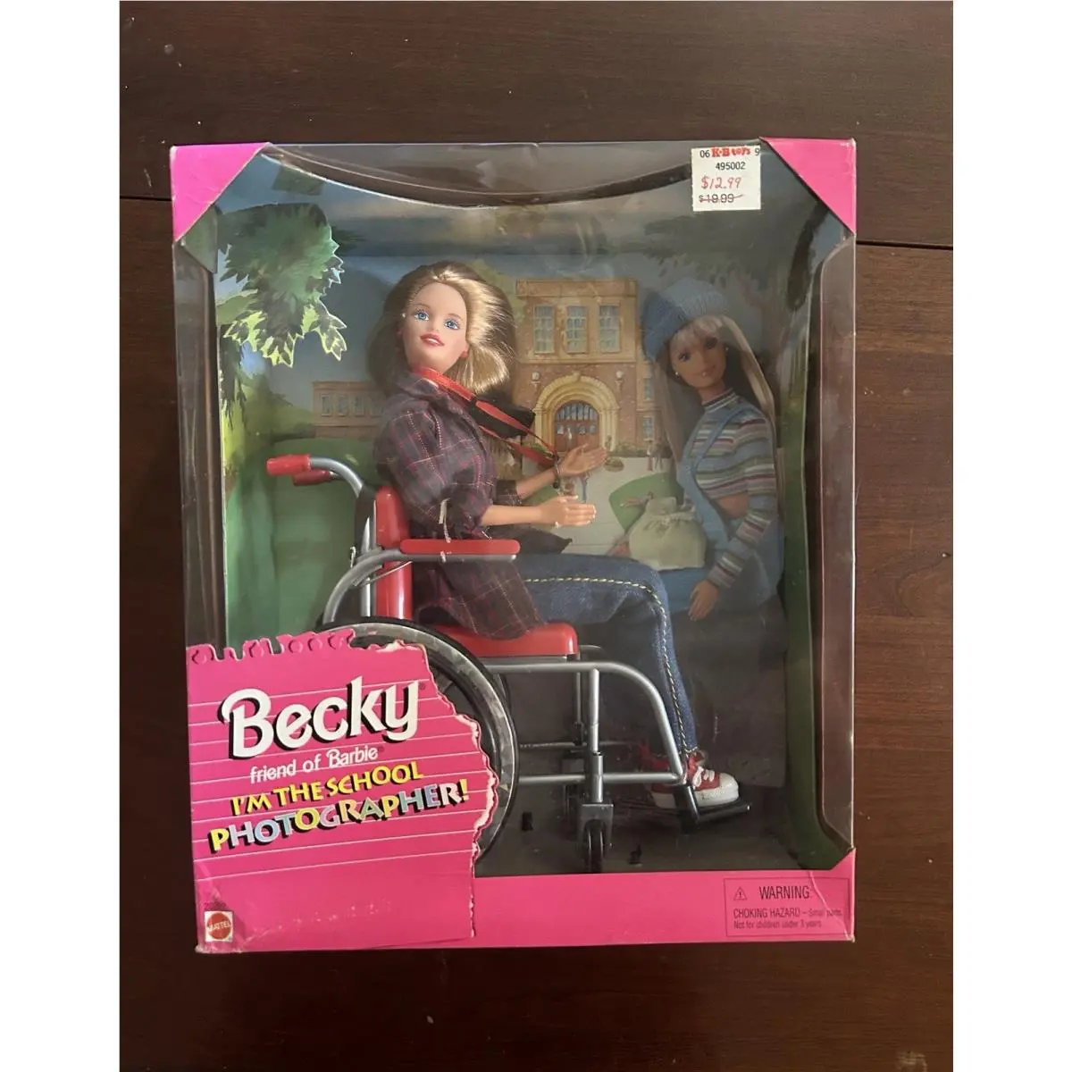 Becky Friend of Barbie School Photographer Doll Mattel 20202 Wheelchair
