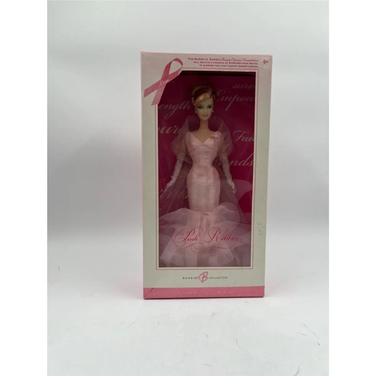 Pink Ribbon Barbie Doll J0932 Collector 2006 Pink Label Blonde Mattel